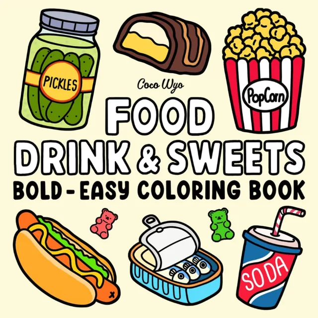 Libro: Food Drink & Sweets: Libro Para Colorear Para Adultos