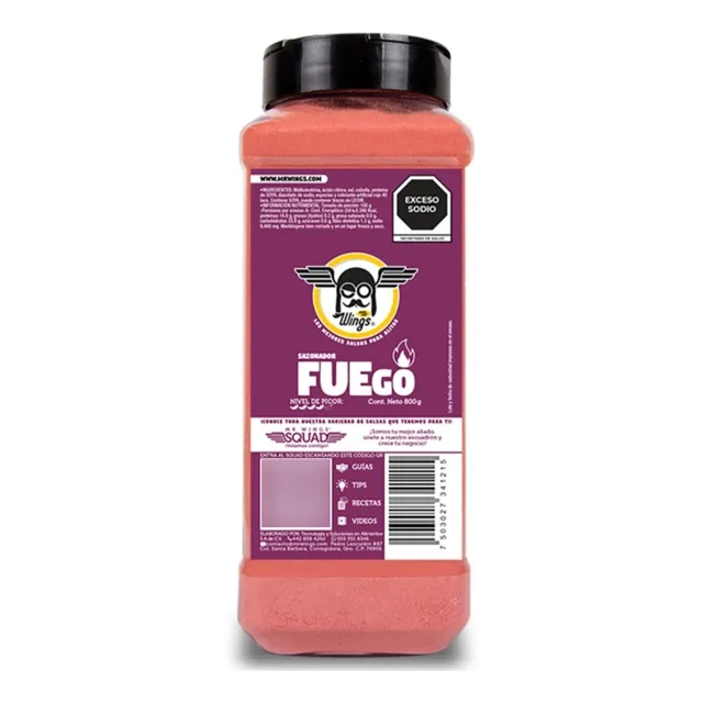 Takis Fuego En Polvo Saborizante Sazonador 800g Flaming Hot