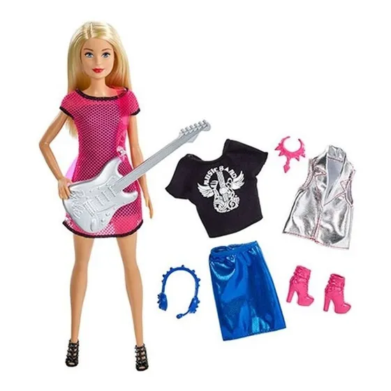 Barbie Muñeca Rockstar + Set Ropa Estrella De Rock * Mattel