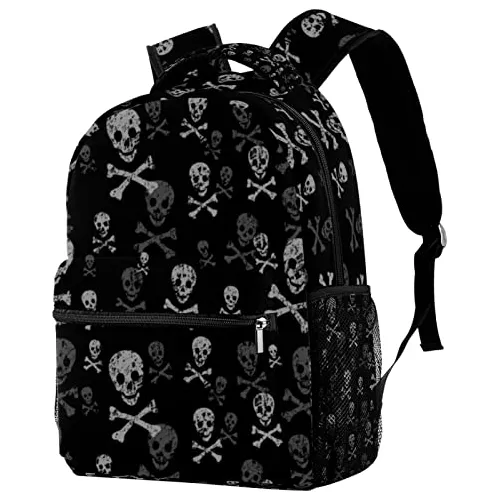 Evanlinsim Cráneo Y Huesos Mochilas Niños Niñas Wpl4j