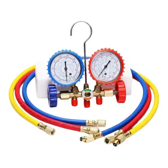 Manómetro Refrigerante R134a + Mangueras De Carga + Gancho
