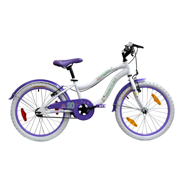 Bicicleta Baccio Mystic Niñas Rodado 20 Hermosa Color Blanco Violeta