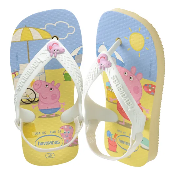 Chinelo Havaianas Baby Peppa Pig Buttercream Original