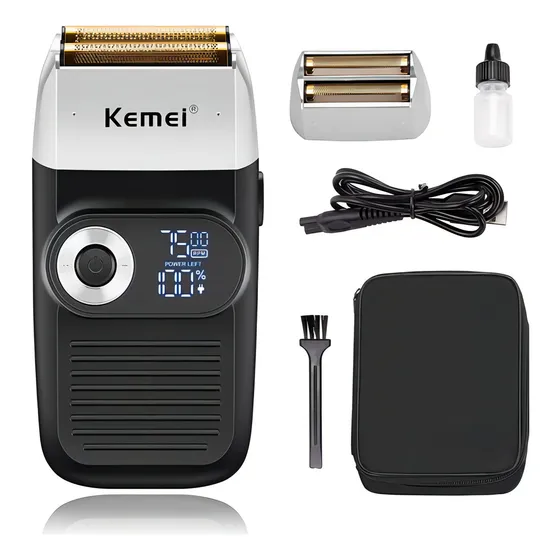 Afeitadora Kemei KM-2026 negra 2026 220V