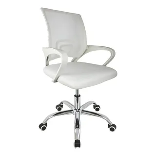 Evolux Cadeira Escritório Giratória Office Arco Estofado Mesh Cor Bra
