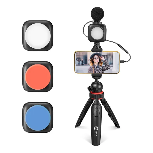 Kit Vlogging Para iPhone Equipo Grabacion Video Soporte