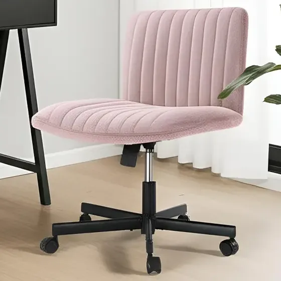 Cadeira De Escritório Giratoria Python Fly Assento Largo Cor Rosa Material Do Estofamento Algodão