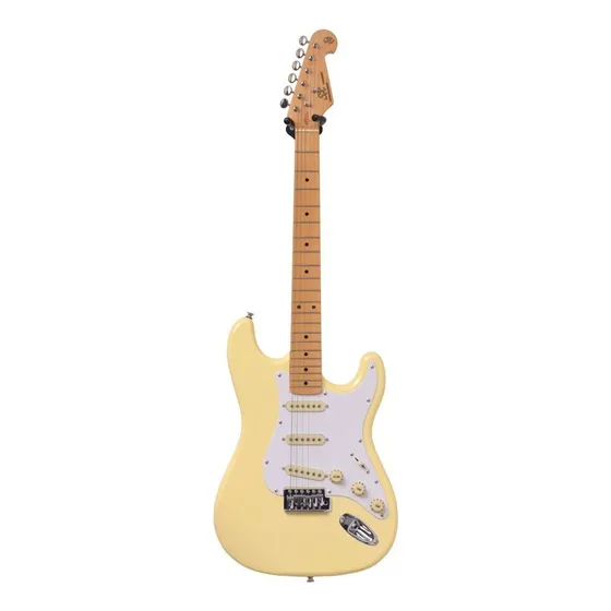 Guitarra eléctrica SX Vintage Series SST57+ de tilo vintage white brillante con diapasón de arce
