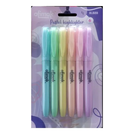 Resaltadores Colores Pasteles Punta Fina Highlighter
