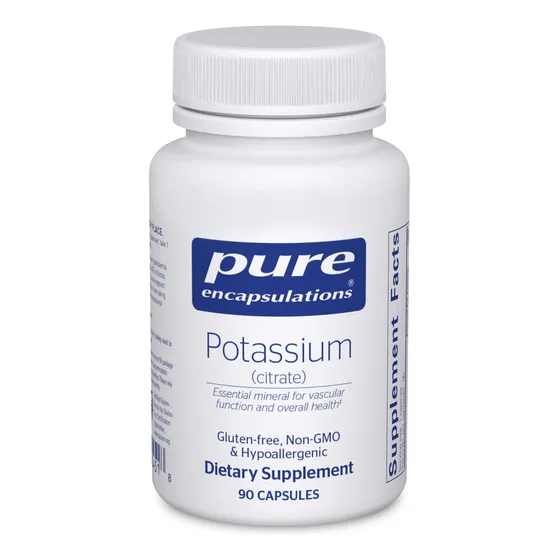 Suplemento De Citrato De Potasio Pure Encapsulations 90 Cáps
