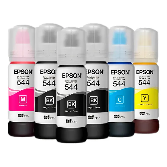 Kit 6 Refil De Tintas Epson T544 L3110 L3150
