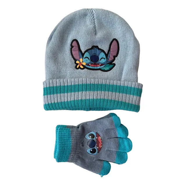 Gorro/guante Stich Lana . Clandy Disney.lic Oficial