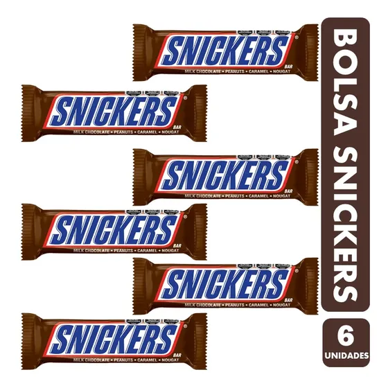 Snickers - Chocolate Con Leche Relleno (bolsa Con 6 Uni)