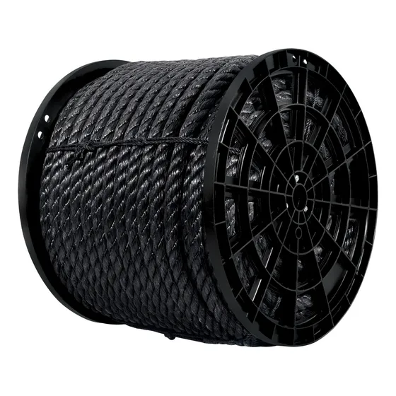 Cuerda Negra De Polipropileno 25 Mm, Carrete 30kg