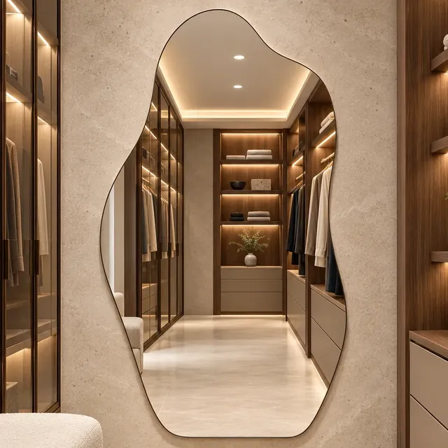 Espelho Orgânico Lopazzi 90 Cm Retrô Quarto Closet Casa Magnus 90x40cm