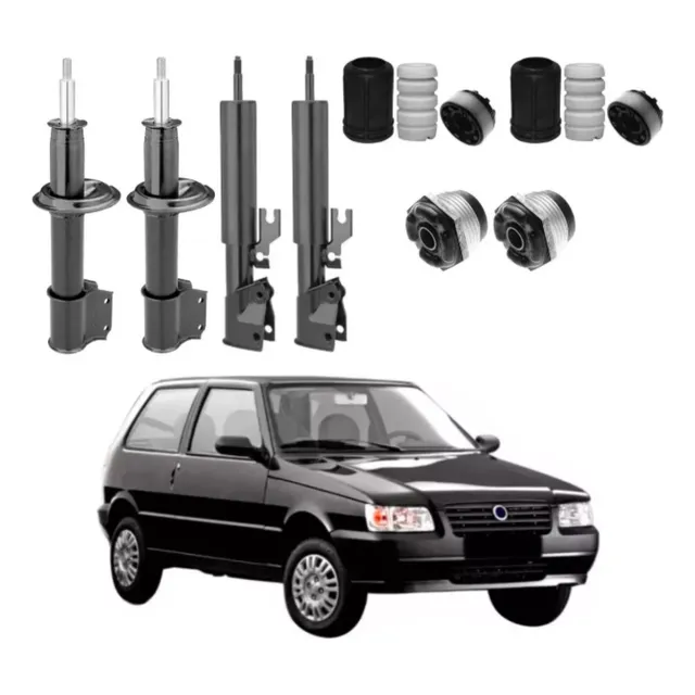 Kit 4 Amortecedor Nakata + Kit Axios Uno 95 96 97 98 99 2000