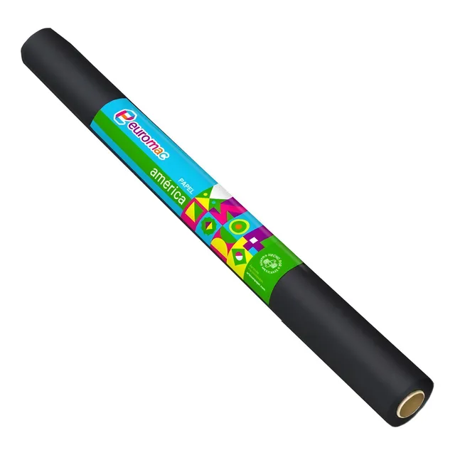 Papel America Euromac Rollo 70 Cm X 25 Metros Color Color Negro