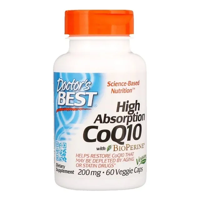 CoQ10 de alta absorción, 200 mg, 60 cápsulas | Doctors Best