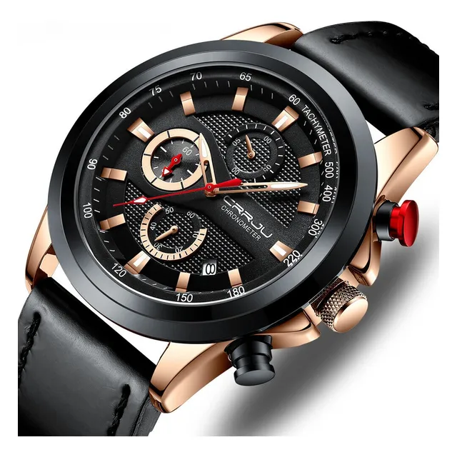 Crrju-reloj Deportivo De Acero Inoxidable Para Caballero