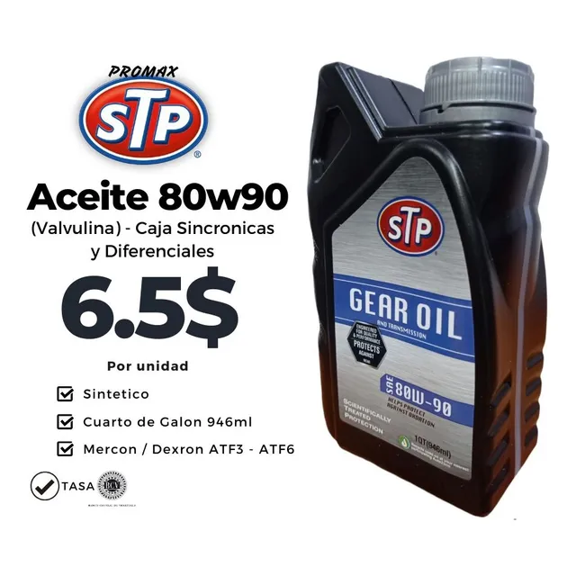 Aceite 80w90 Valvulina Marca Stp Hecho En Usa Gl-5