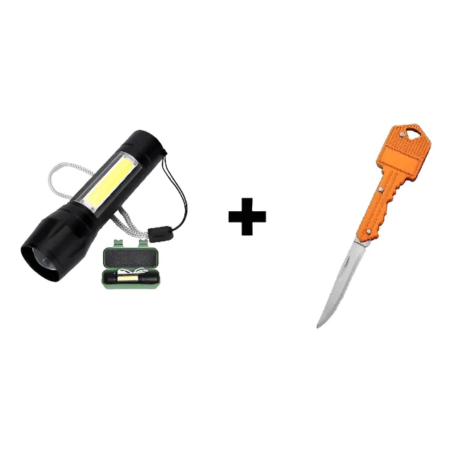 Mini Linterna Recargable Led Llavero Defensa Personal Cmb