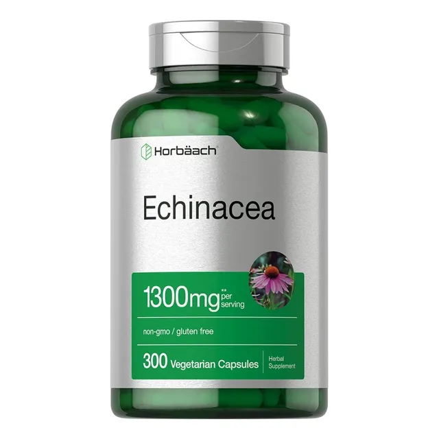 Equinácea 1300 Mg Echinacea 300 Cápsulas Horbaach