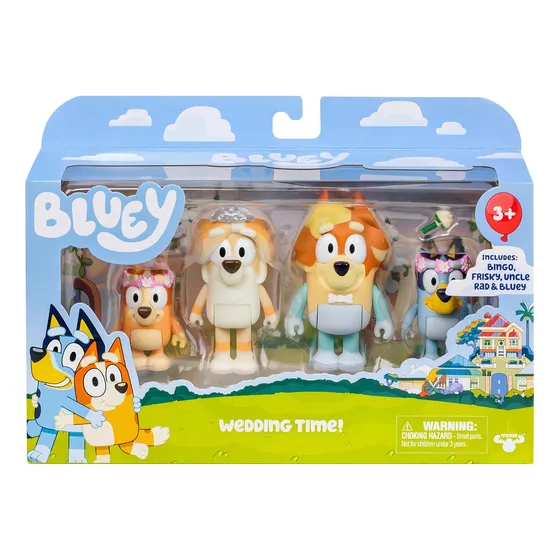 Set Figuras Bluey Dia De Boda Uncle Rad Frisky Bingo