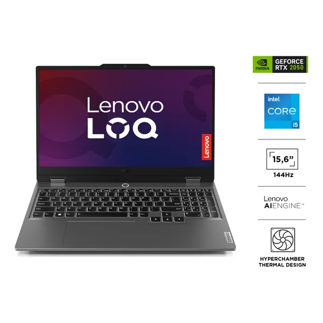 Notebook Gamer Lenovo Loq I5 8gb Ram 512gb Ssd Rtx 2050 15.6 144hz