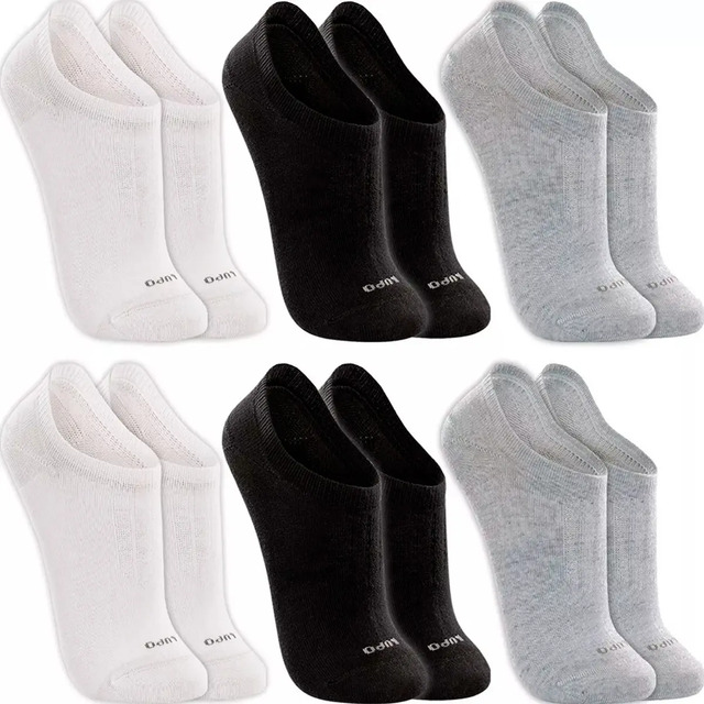 Kit Lupo 6 Pares Meias Sapatilha