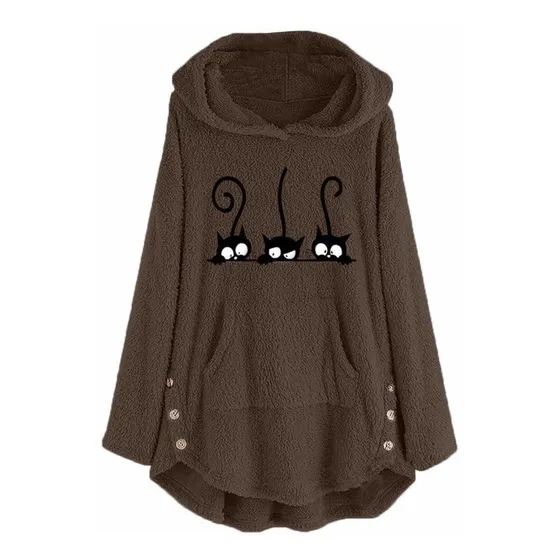 Hotkey Hoodie Fordama Cute Embroidery Printed Sweatshirt