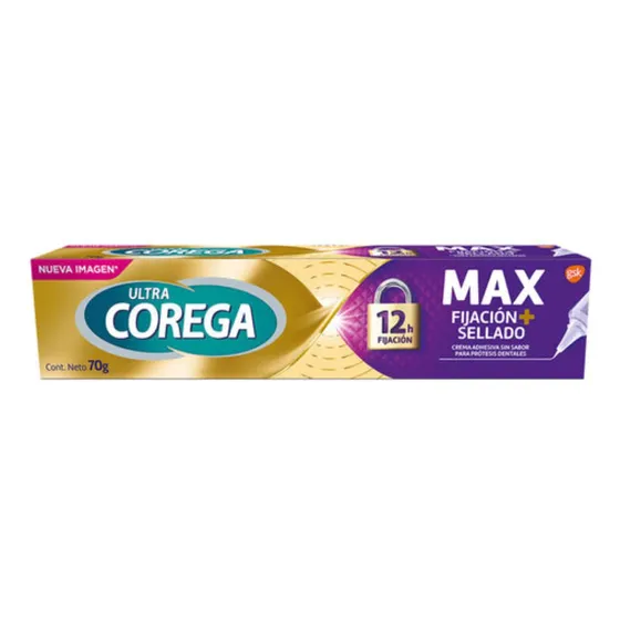 Adhesivo Dental Ultra Corega Max Fijacion Sellado 70gr