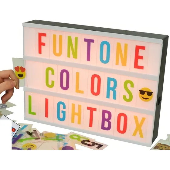 Cartel Luminoso Led - 85 Letras De Colores Emojis