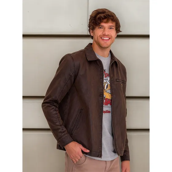 Campera Caterpillar Waxed Chore Jacket Dark Brown - Hombre