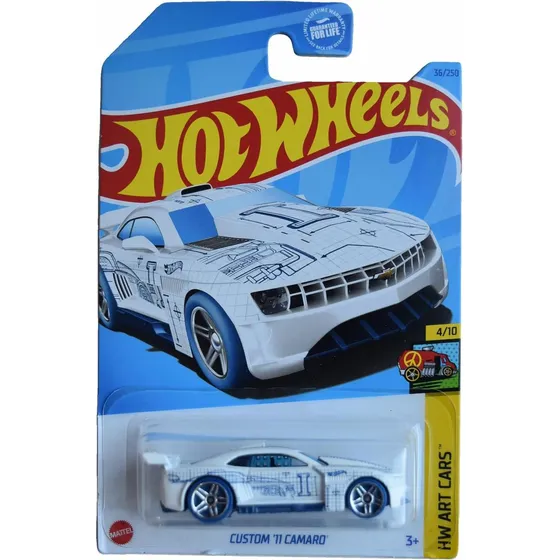 Hot Wheels Custom 11 Camaro, Hw Art Cars [blanco]