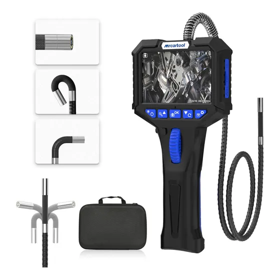 Cámara Boroscópica De Tubería Industrial Impermeable Cámara dual de 6.2 mm y 210° 32 GB 1 metro cuerda 3.5 pulgadas 1 millón de píxeles Mrcartool N150