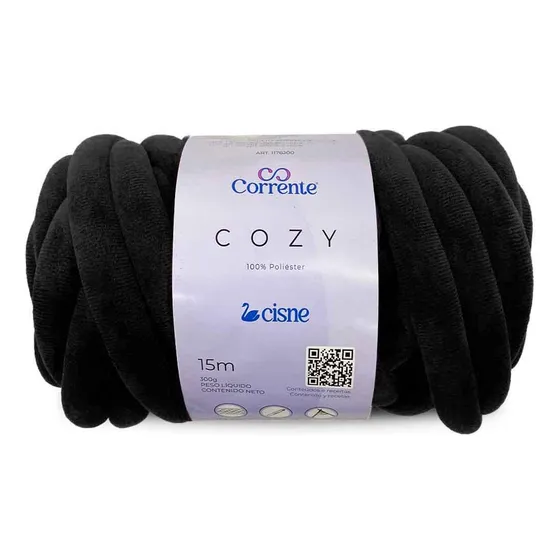 Fio Cozy Cisne 300g 15m Linhas Corrente Cor 0000n- Preto