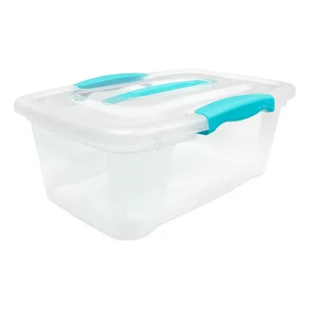 Caja Plastica Organizadora 6 Litros Transparente Tapa Wenco