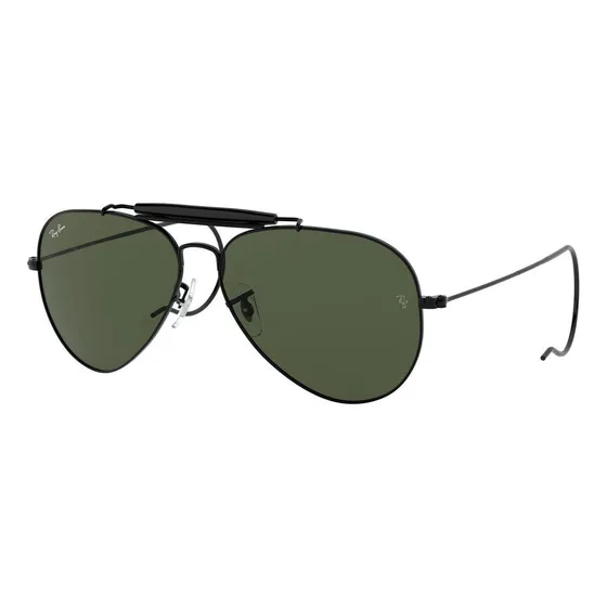 Anteojos De Sol Ray-Ban Aviator Outdoorsman RB3030 Negro/Verde