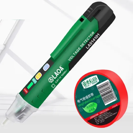 Caneta Laoa Sem Sensor De Contato 90v-1000v E Fita Adesiva (