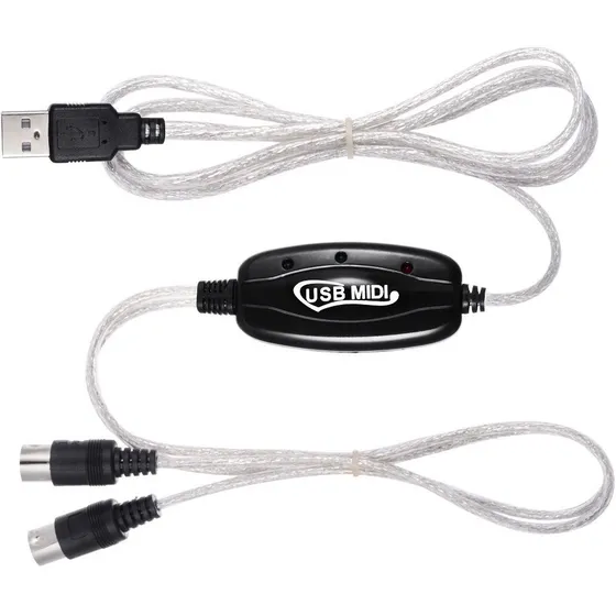 Cabo Midi Usb Teclado Pedaleira Modulo Korg Yamaha Roland Pc