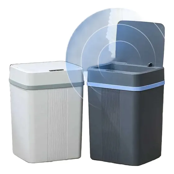 Cubo De Basura Con Sensor Inteligente Carga Usb De 12litros