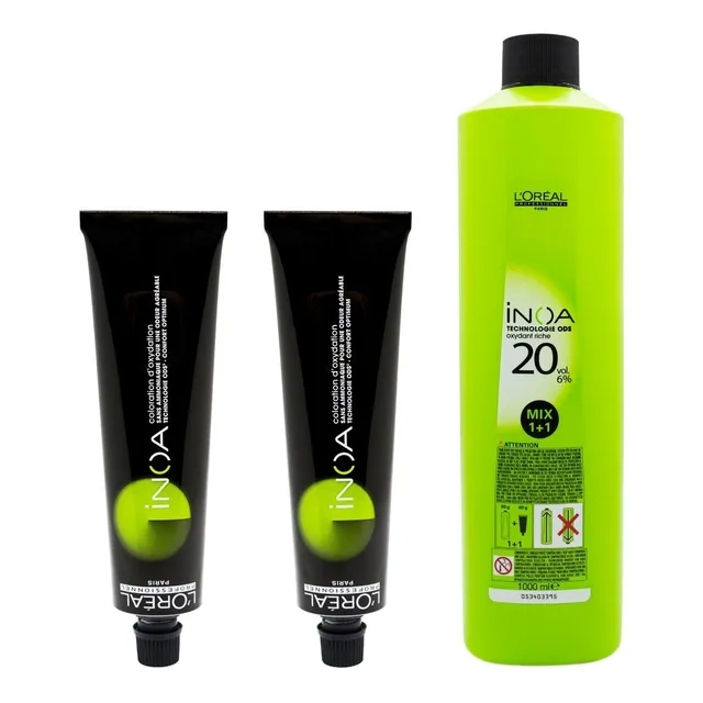 Kit Tintura Loreal Inoa X2 + Oxidante S/ Amoniaco Coloración