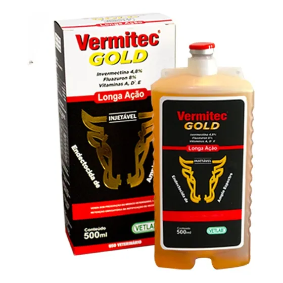 02 Unidades, Vermitec Gold 500ml Original Carrapaticida