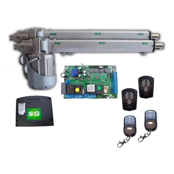 Kit automatizacion Duo Combat 1/4 Hp Seg Porton Abatible Msi con 10 metros de cable para puertas abatibles