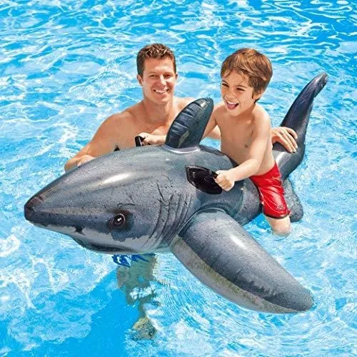 Intex Great White Shark Ride-on, 68 X 42 , Para Mayores De