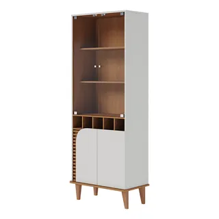 Cristaleira Bar Adega 4 Portas Julia Off White Matte FreijĂł Cristaleira Bar Adega 4 Portas Julia Off White Matte FreijĂł