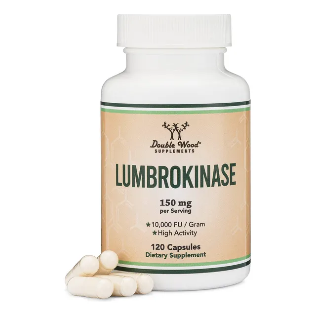 Suplemento enzimático de lumbroquinasa 150 mg 120 cápsulas