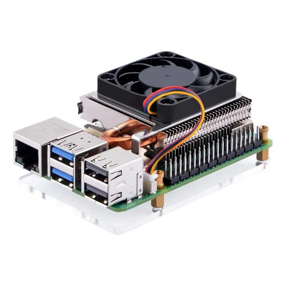Enfriador Geeekpi Para Raspberry Pi 5 Con Ventilador 40mm