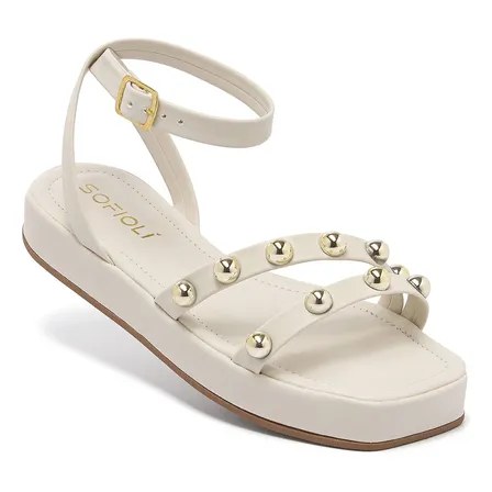 Sandália Flat Feminina Papete Confort Brilho Flatform Moda