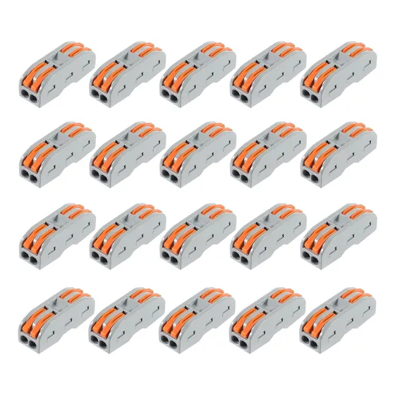 20 Piezas Conector Rapido Cable Electrico Spl-2 Awg 2 Pin